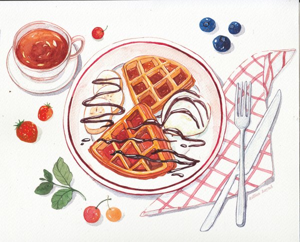 Завтрак карандашом