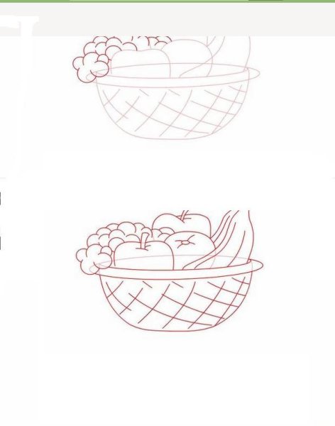 Поэтапное рисование корзины