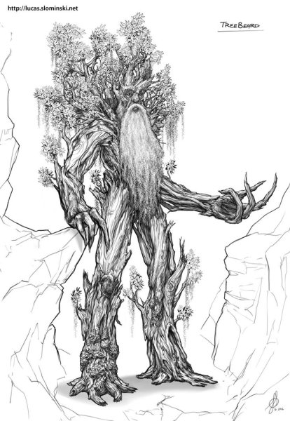 Леший рисунок пошагово