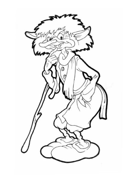 Леший раскраска для детей