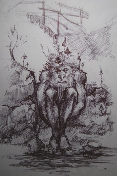 Леший раскраска