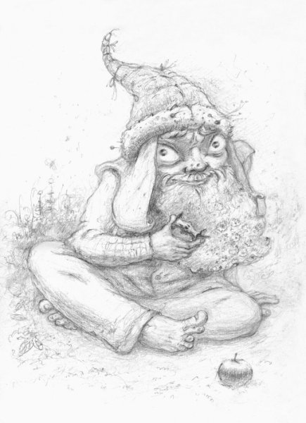 Леший сидит на пне