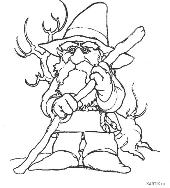 Домовой карандашом