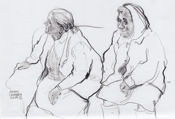 Наброски бабушек