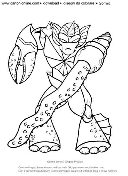 Раскраска Гормити Огненный