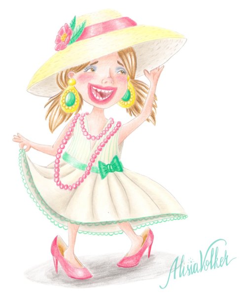 Модница иллюстрация