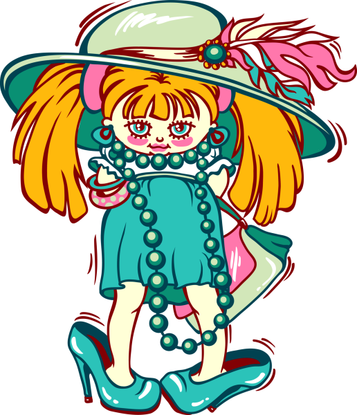 Модные девочки мультяшные