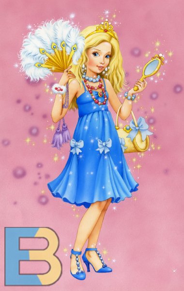 Девочка модная для рисования детям