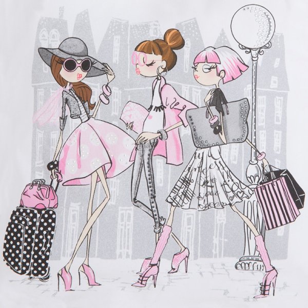 Смешная девочка с бантиком