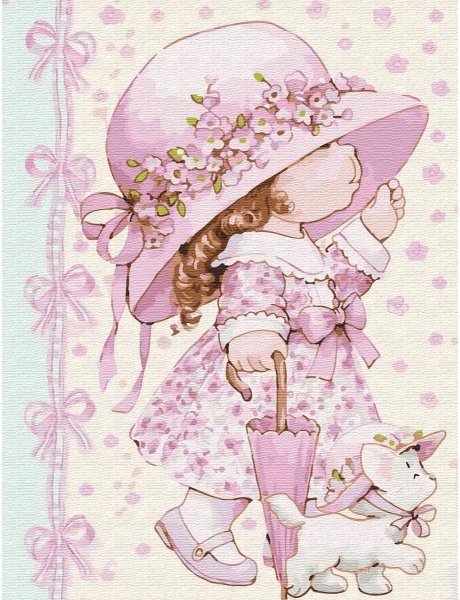 Девочка в шляпе рисунок