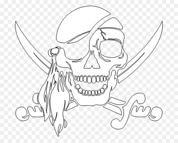 Раскраска пиратский череп