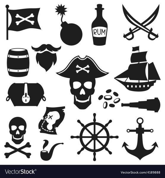 Трафареты в стиле пиратов