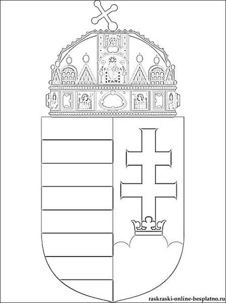 Венгрия герб черно белый