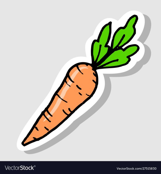 Морковка наклейка