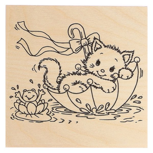 Котенок для выжигания