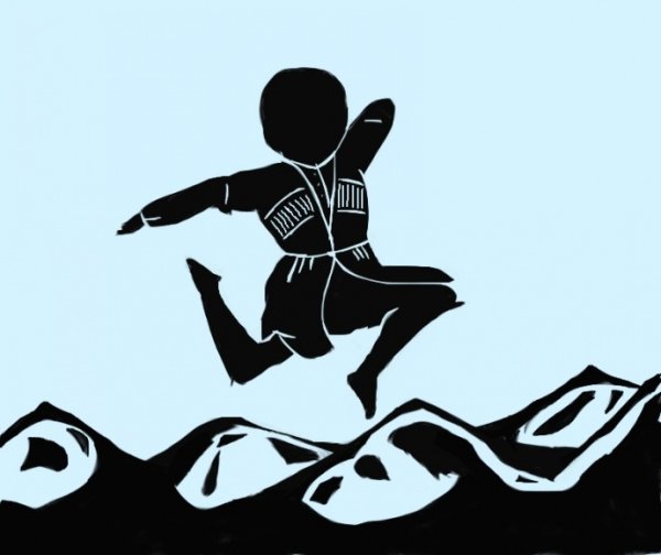 Джигит рисунок