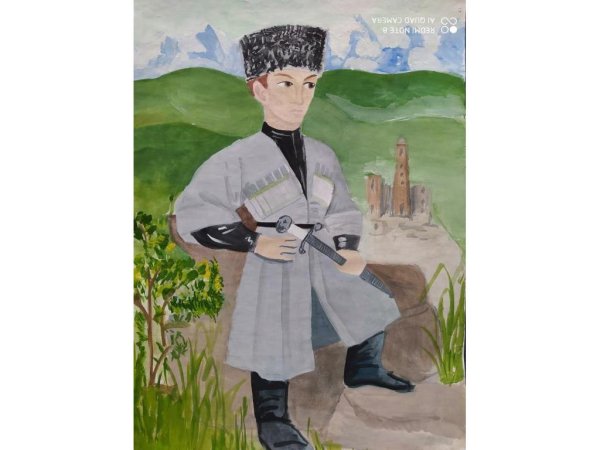 Нарисовать джигита