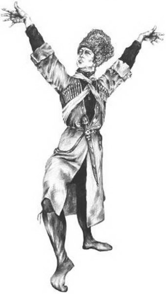 Кавказские танцы рисунок