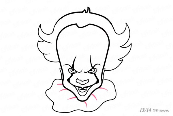 Поэтапное рисование Пеннивайза