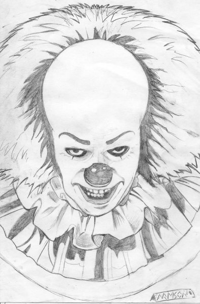 Раскраски оно клоун ПЕННИВАЙЗ