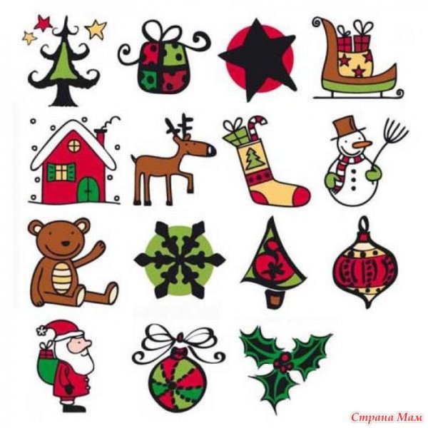 Маленькие рисуночки на новый год