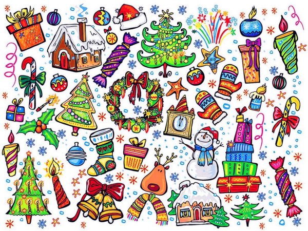 Маленькие новогодние рисуночки