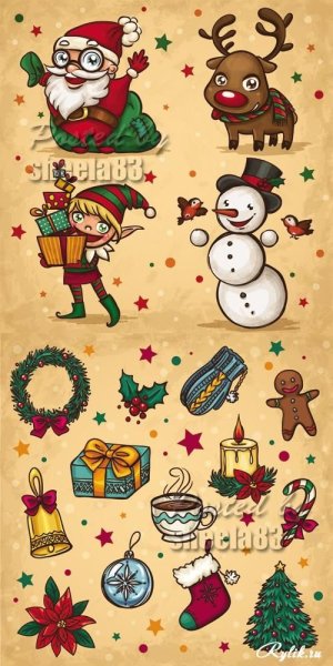 Небольшие новогодние рисунки