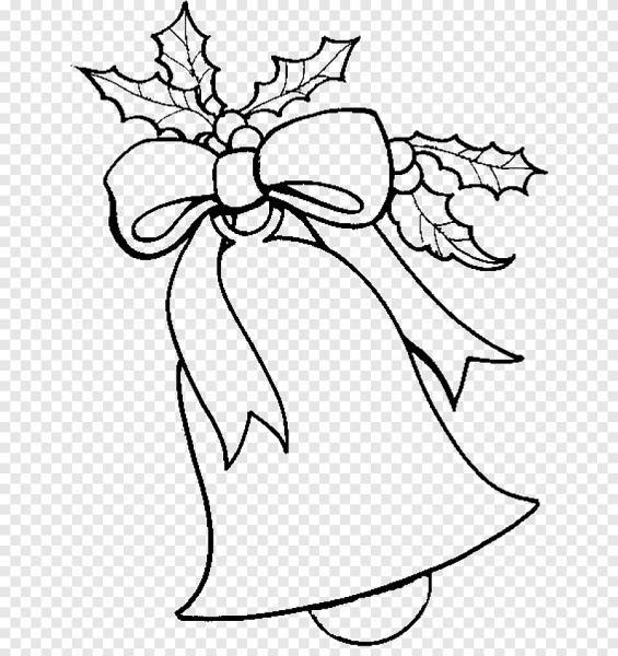 Новогодний колокольчик раскраска для детей