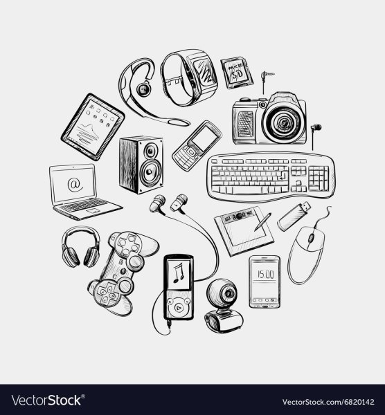 Гаджеты нарисованные