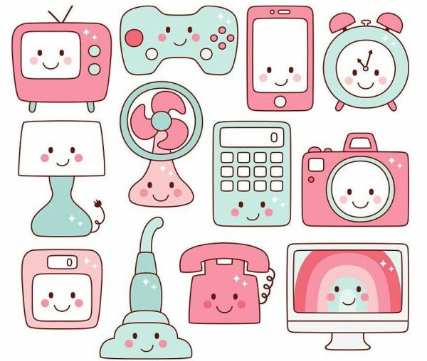 Милые Стикеры предметы