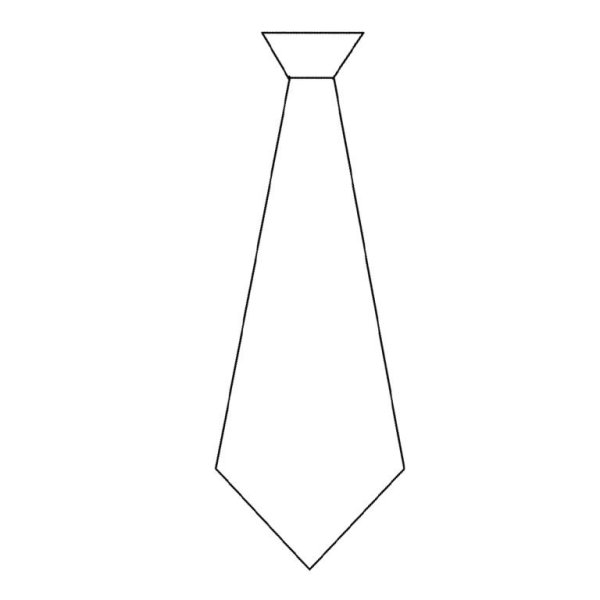 Галстук шаблон для печати