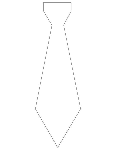 Галстук на палочке шаблон