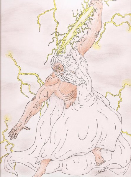 Раскраска боги древней Греции Посейдон