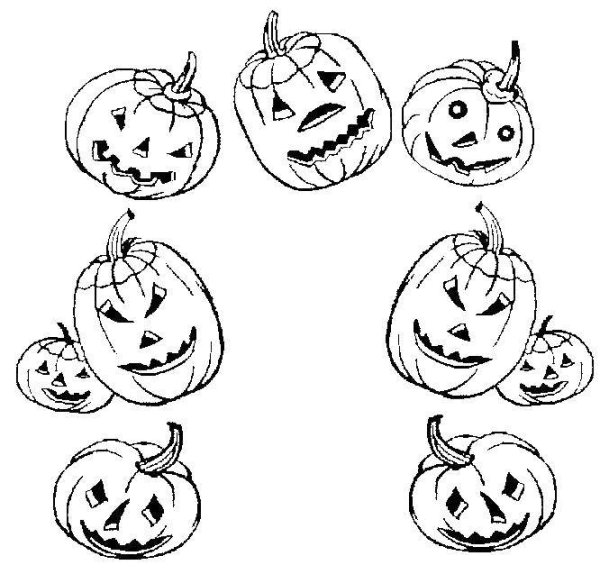 Раскраски для Хэллоуина маленькие