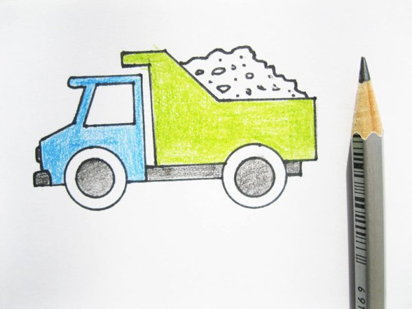 Рисование грузовая машина