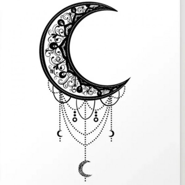 Тату Луна эскизы