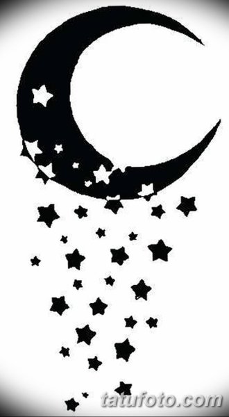 Полумесяц черно белый