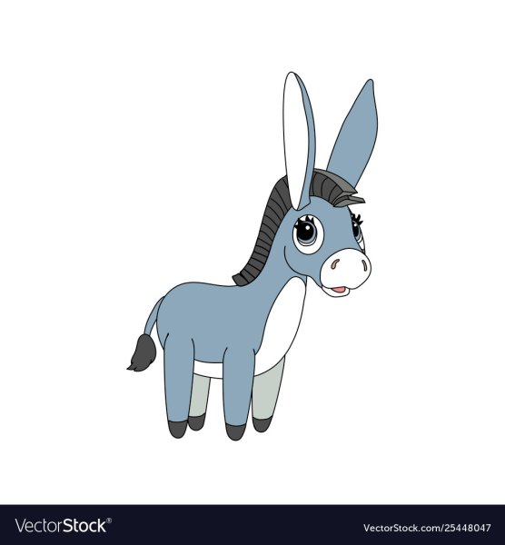 Маленький ослик рисунок