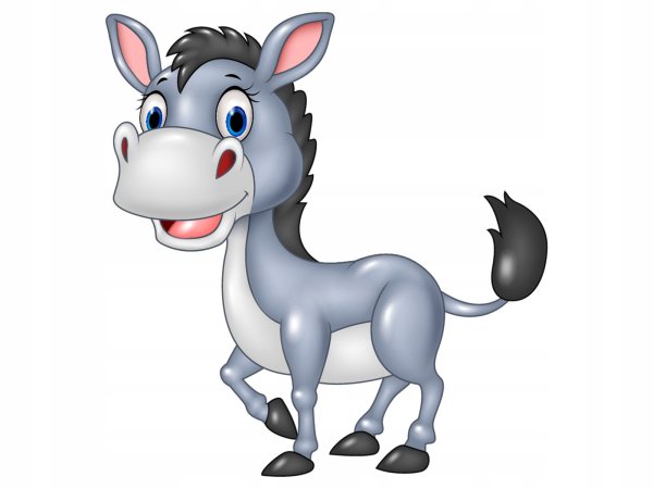 Осёл раскраска для детей