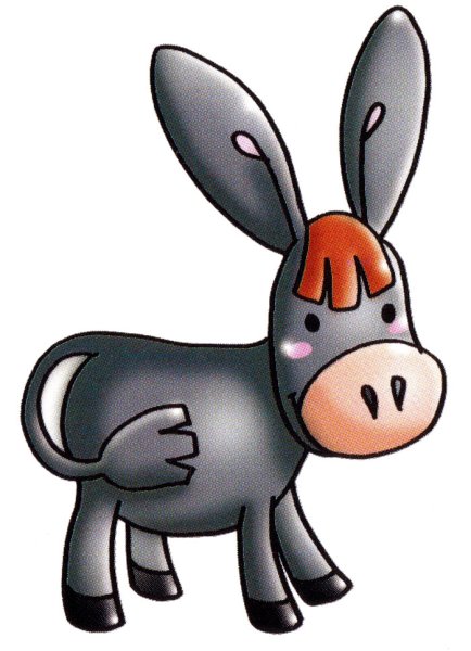 Ослик раскраска