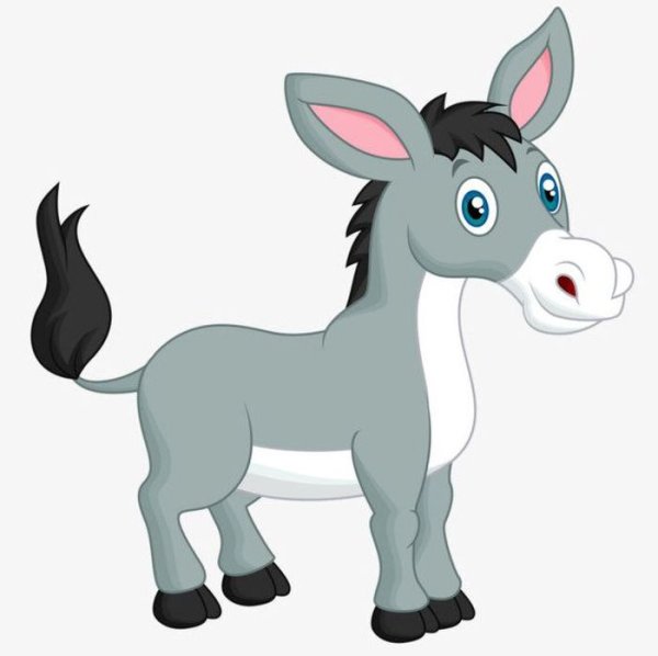 Ослица с осленком раскраска