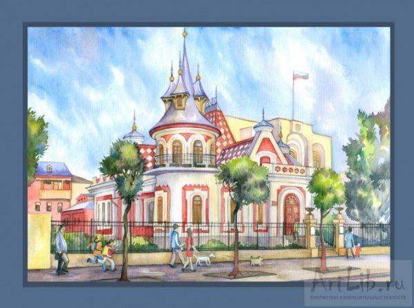 Архитектура Самара акварель