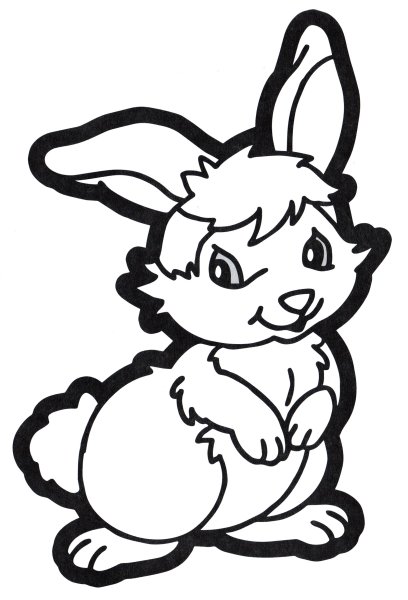 Трафарет Зайка для детей