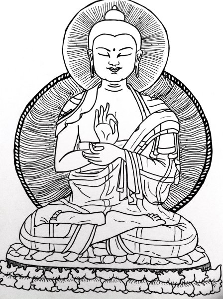 Будда Шакьямуни вектор