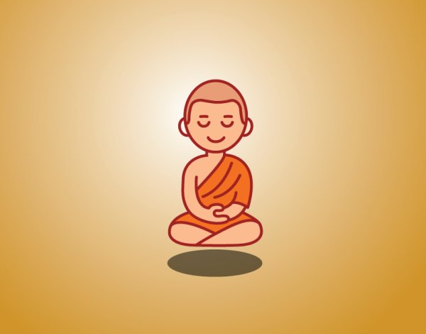 Будда на бежевом фоне