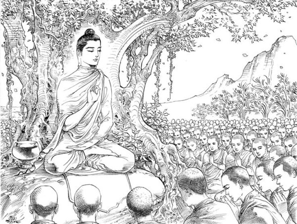 Лицо Будды Графика