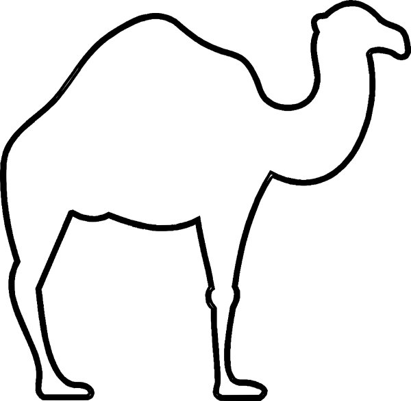Шаблон верблюда для рисования