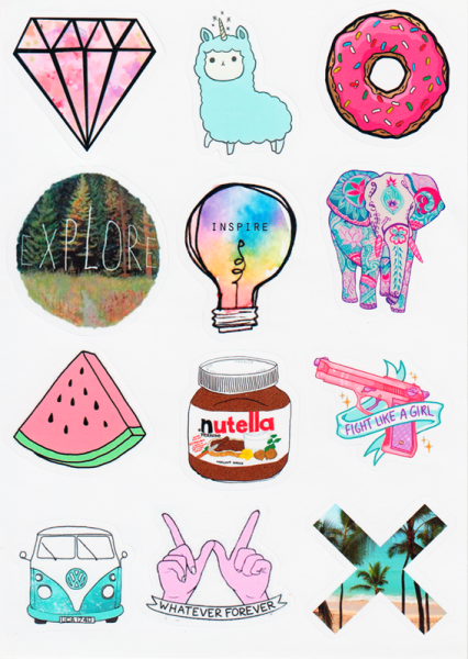 Стикеры для ЛД цветные