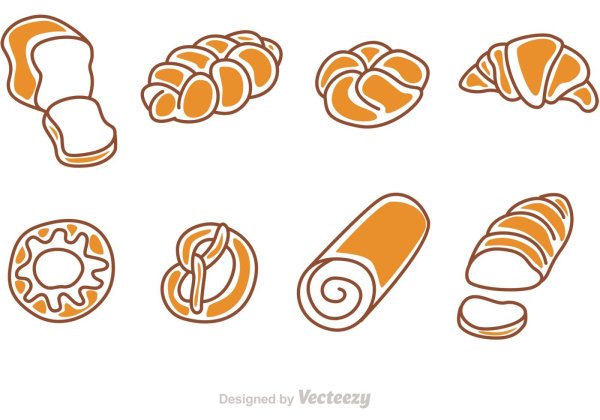 Раскраска хлебобулочные изделия для детей