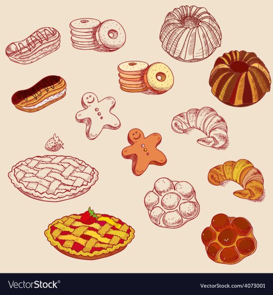 Кондитерские изделия эскиз